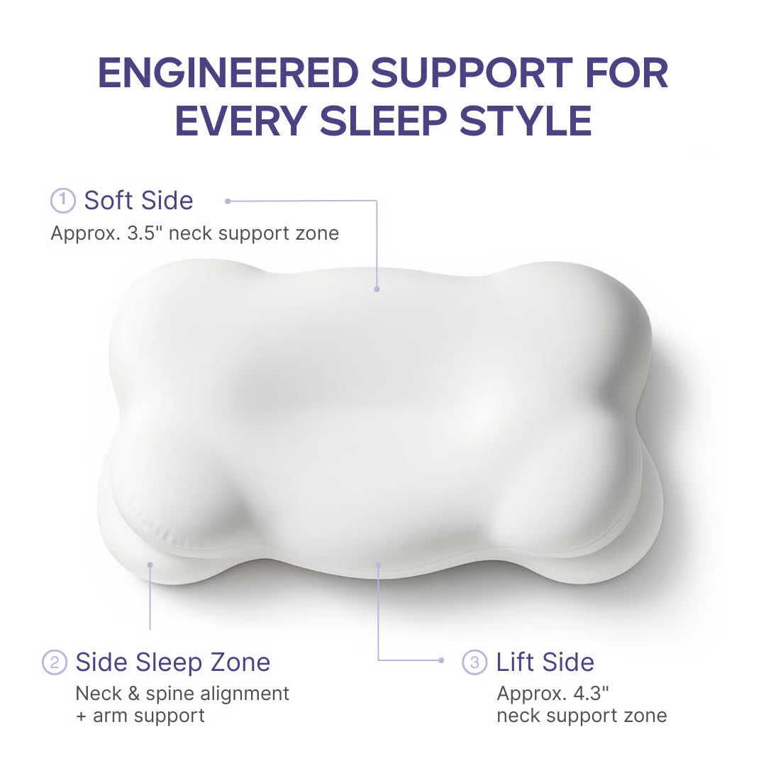 OrthoAlign pillow three-zone support